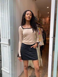 Astrid Rib Long Sleeve in Oatmeal