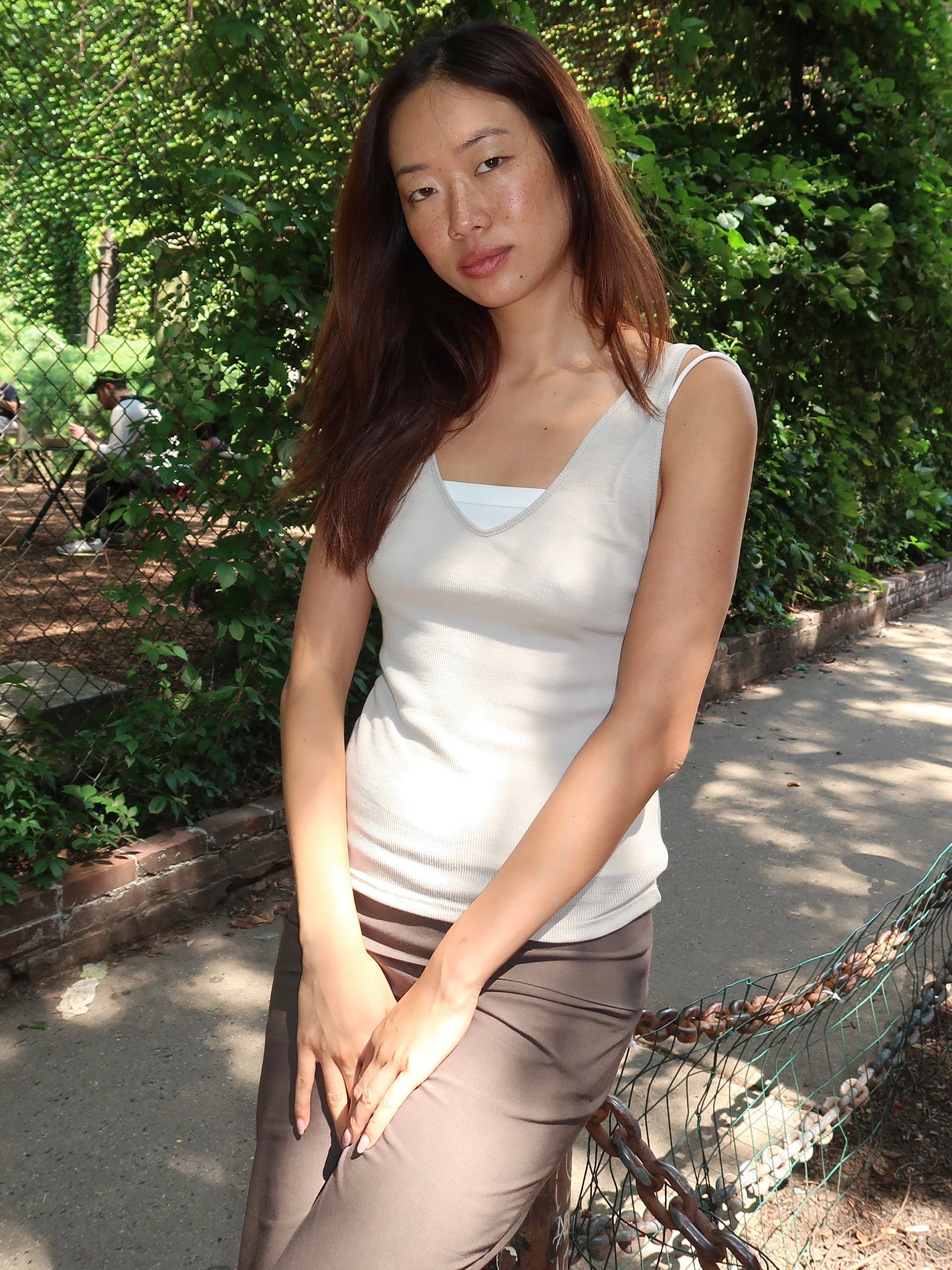 Baby Wool Scoop Cami in Soft Ash