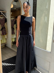 Bateau Cut Out Dress in Black