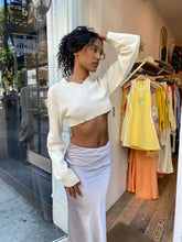 Load image into Gallery viewer, Jonah Cropped Sweater in White

