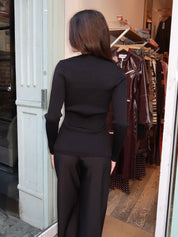 Lynly Sweater Top in Black