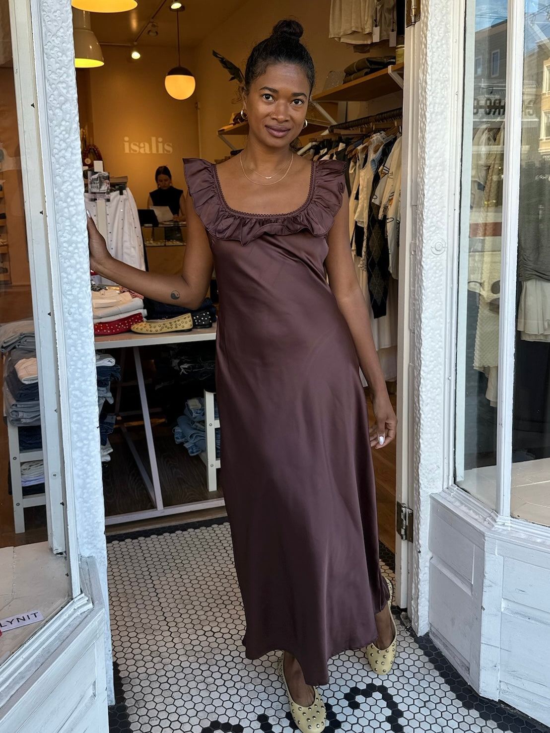 Abigail Maxi Dress in Brown Abigail Maxi Dress in Brown