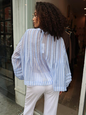 Ericka Top in Blue Stripe
