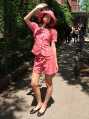 Krissy Boxer Short in Red Stripe