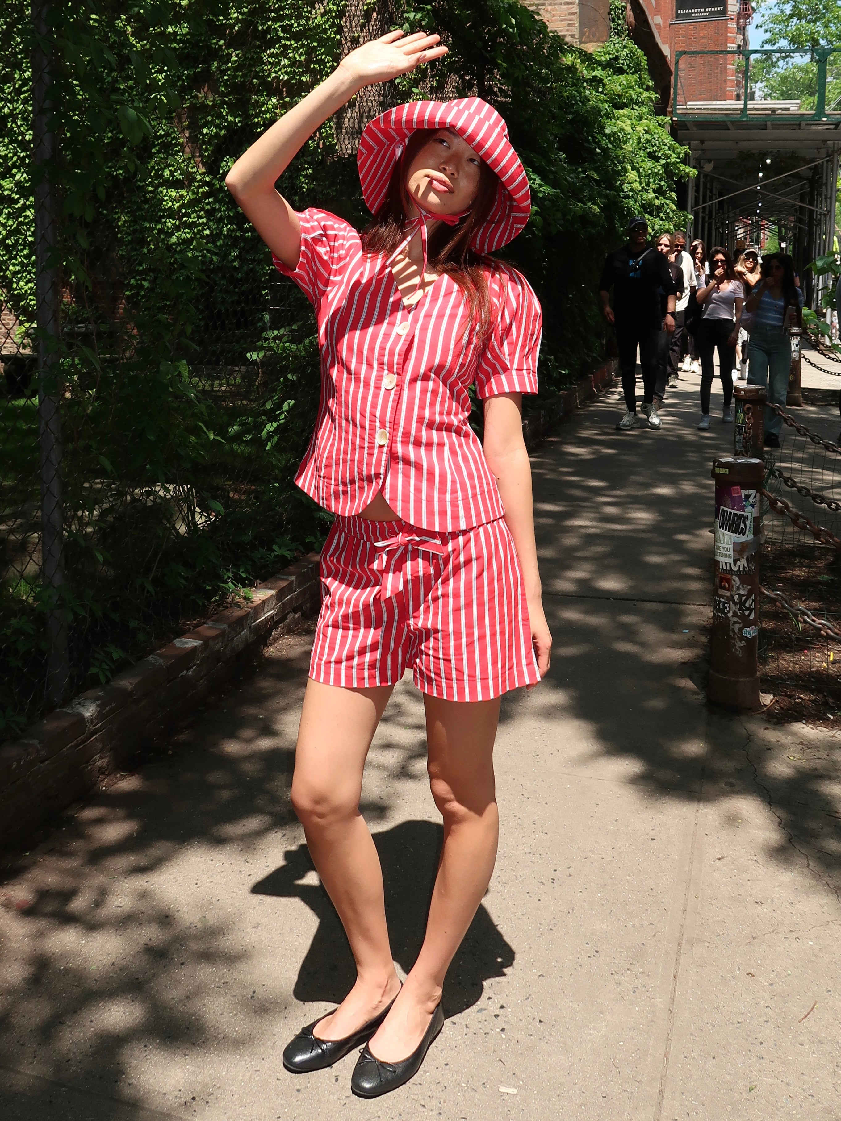 Krissy Boxer Short in Red Stripe