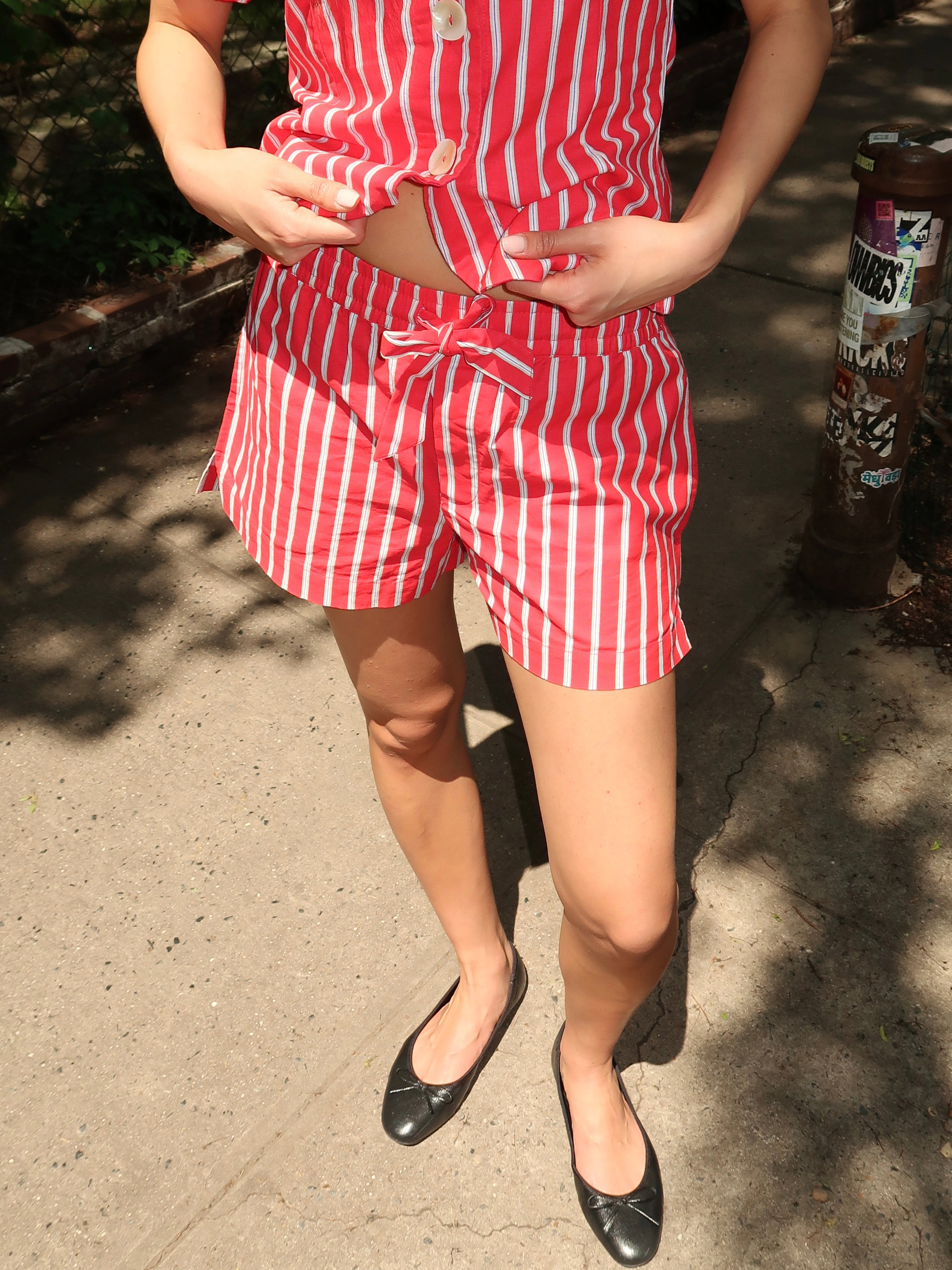 Krissy Boxer Short in Red Stripe