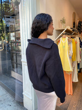 Load image into Gallery viewer, Teya Half Zip Rib Knit in Black

