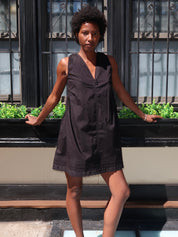 Dion Mini Dress in Fiore Lace Black