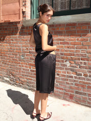 Serena Silky Satin Shorts in Black