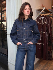 Alma Jacket With Horsebit in Helia