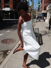 Marianne Midi Dress in White