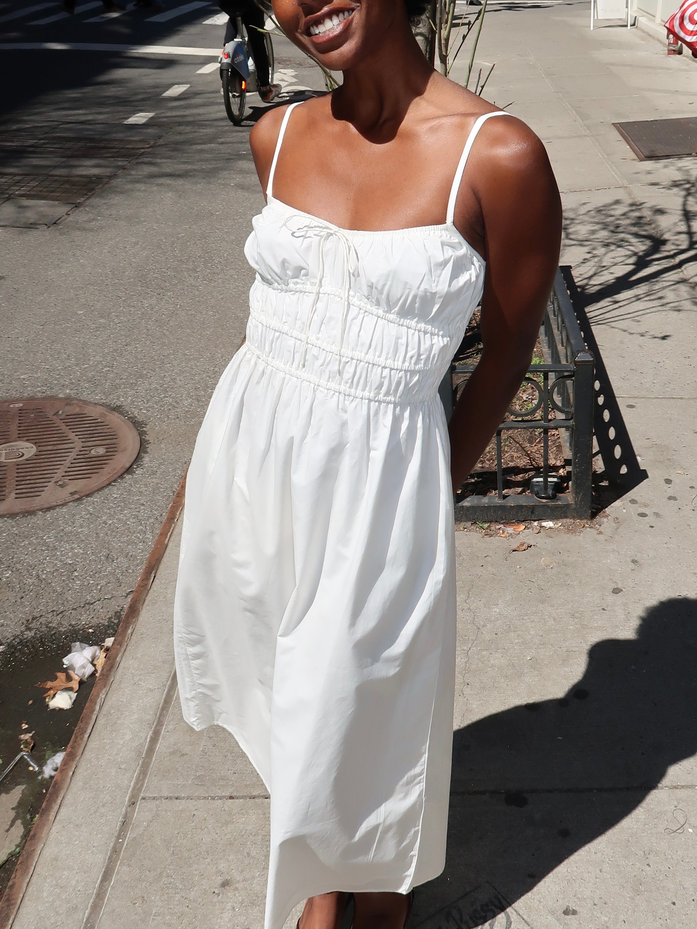 Marianne Midi Dress in White