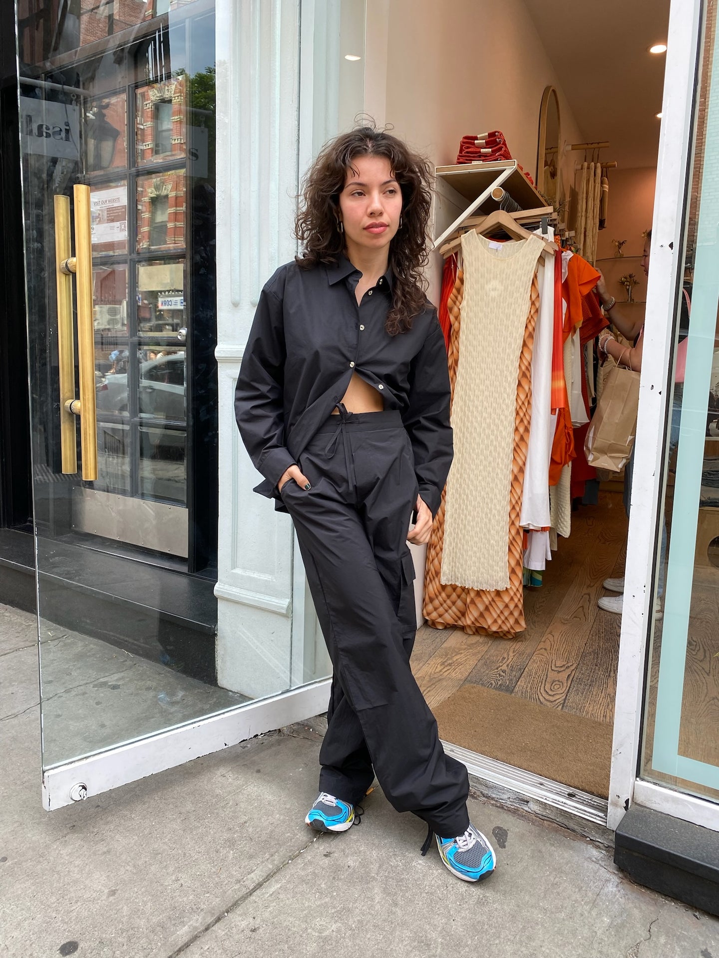 Nylon Cargo Pant in Jet
