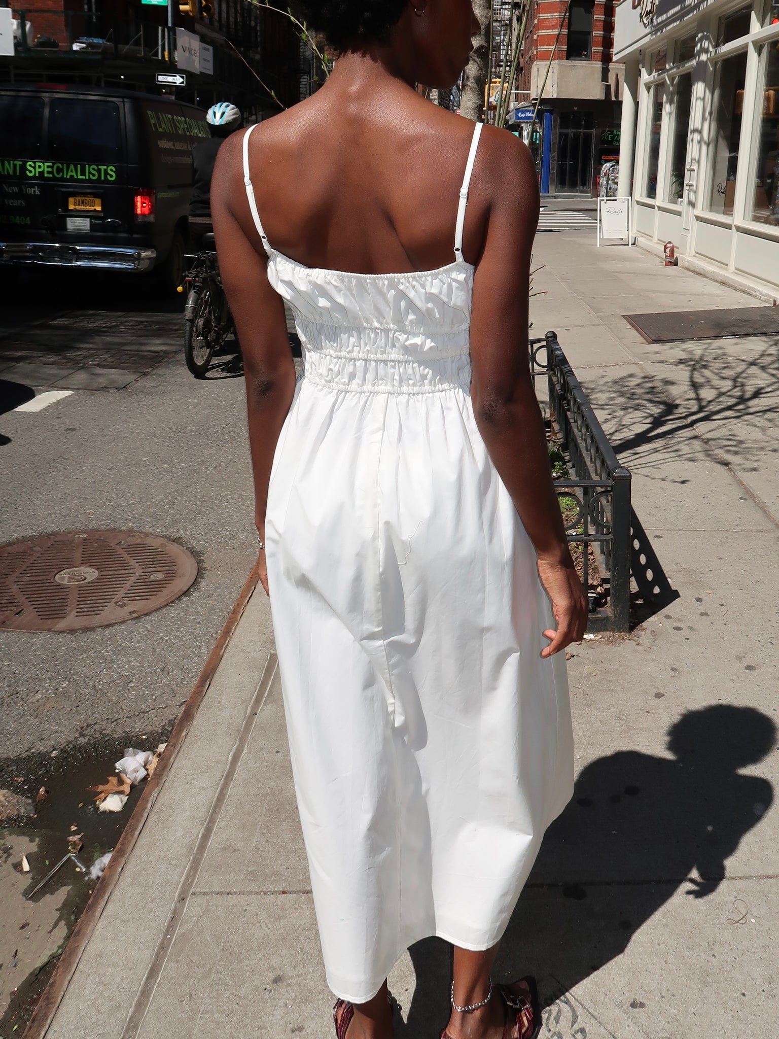 Marianne Midi Dress in White