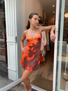 Cami Slip Mini Dress in Floral Shadow