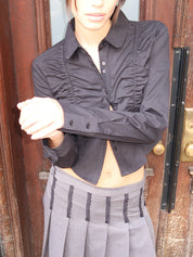 Bestie Ruched Blouse in Black
