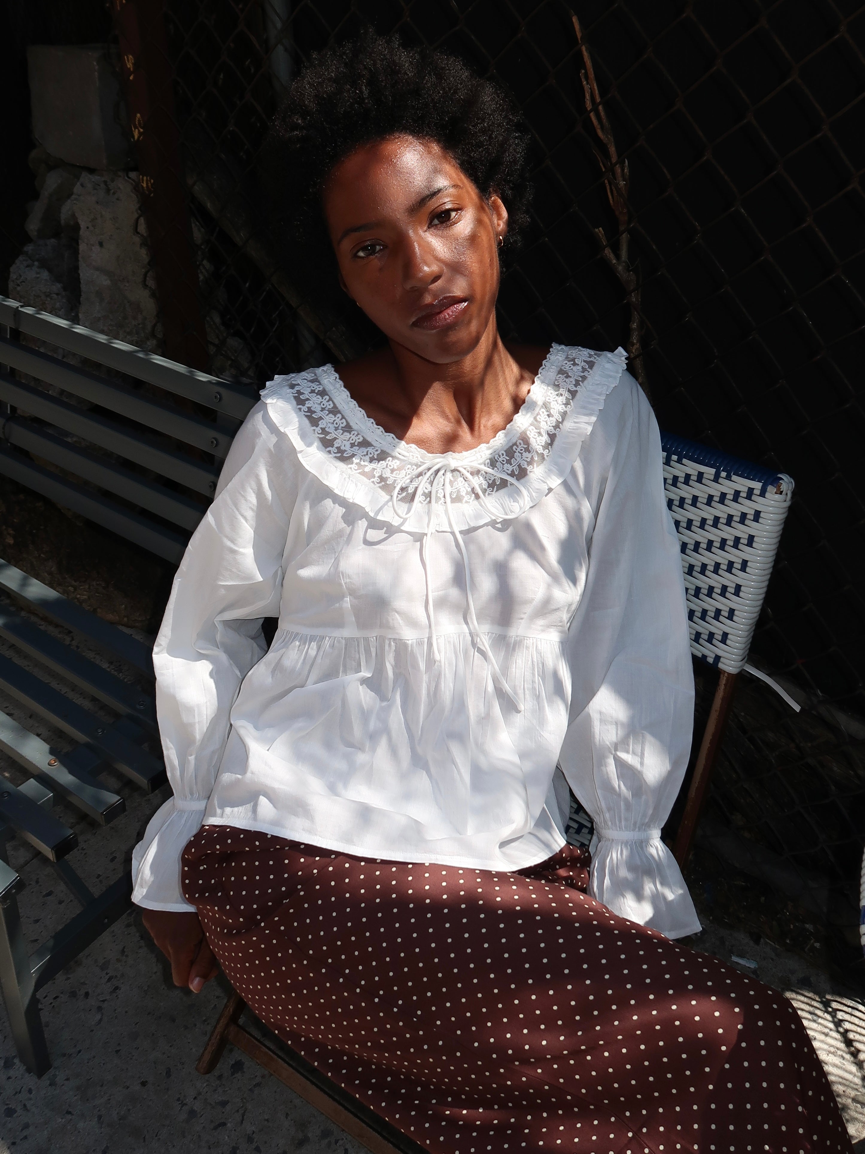 Danielle Blouse in Vintage White