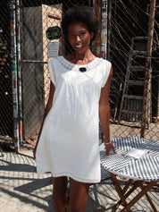 Danielle Mini Dress in Vintage White