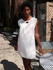 Danielle Mini Dress in Vintage White
