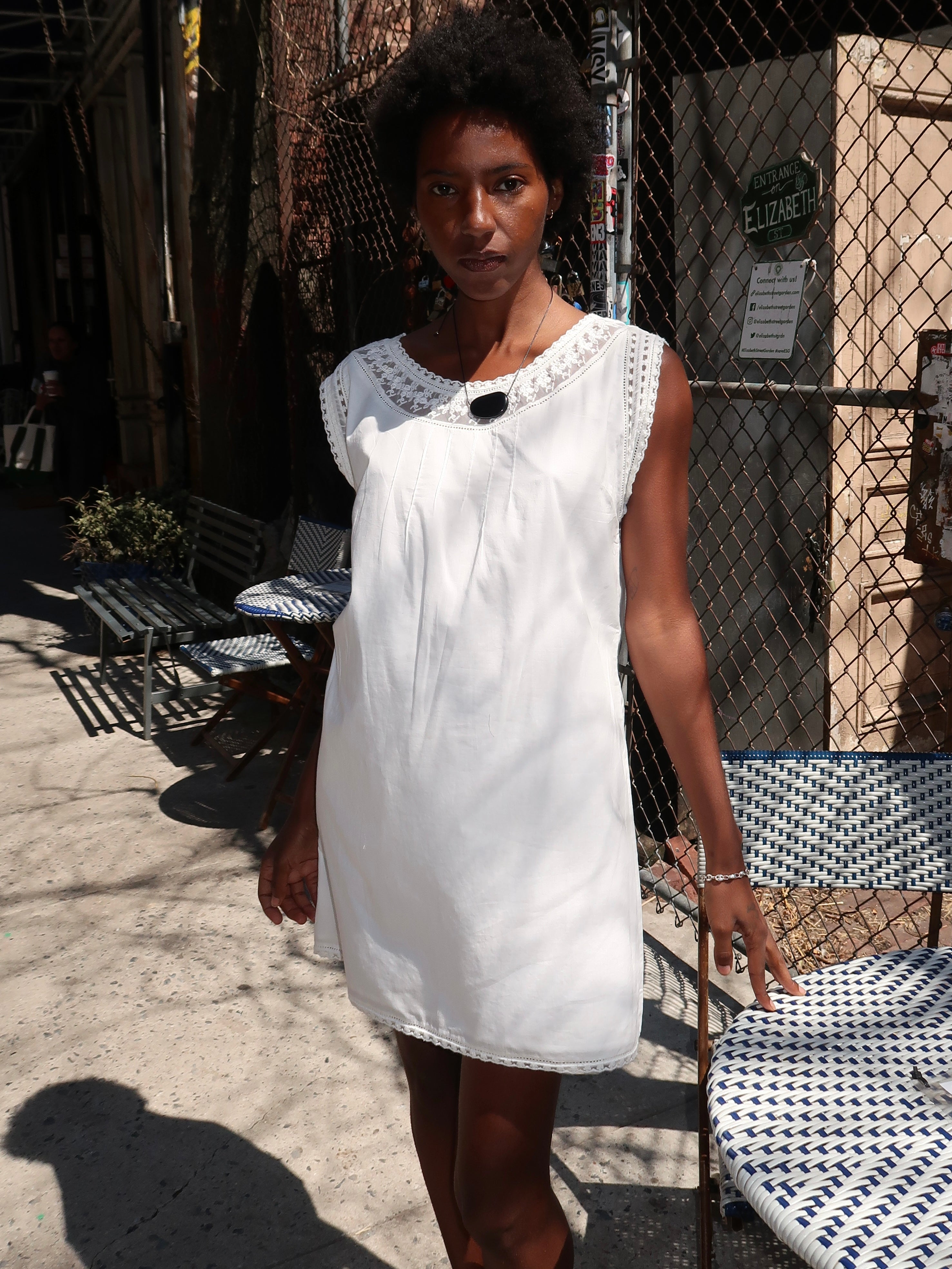 Danielle Mini Dress in Vintage White