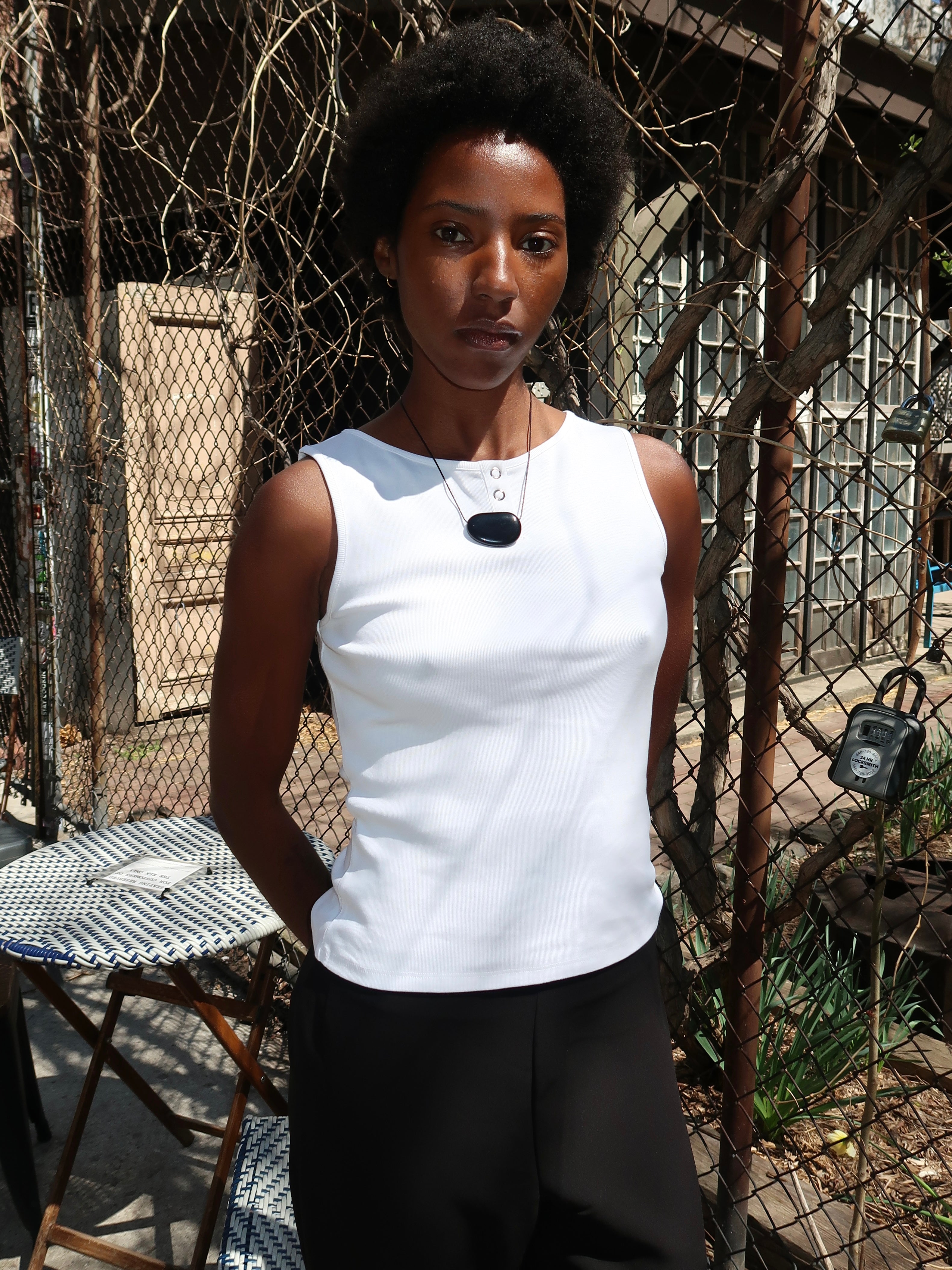 Henley Tank in Ivory