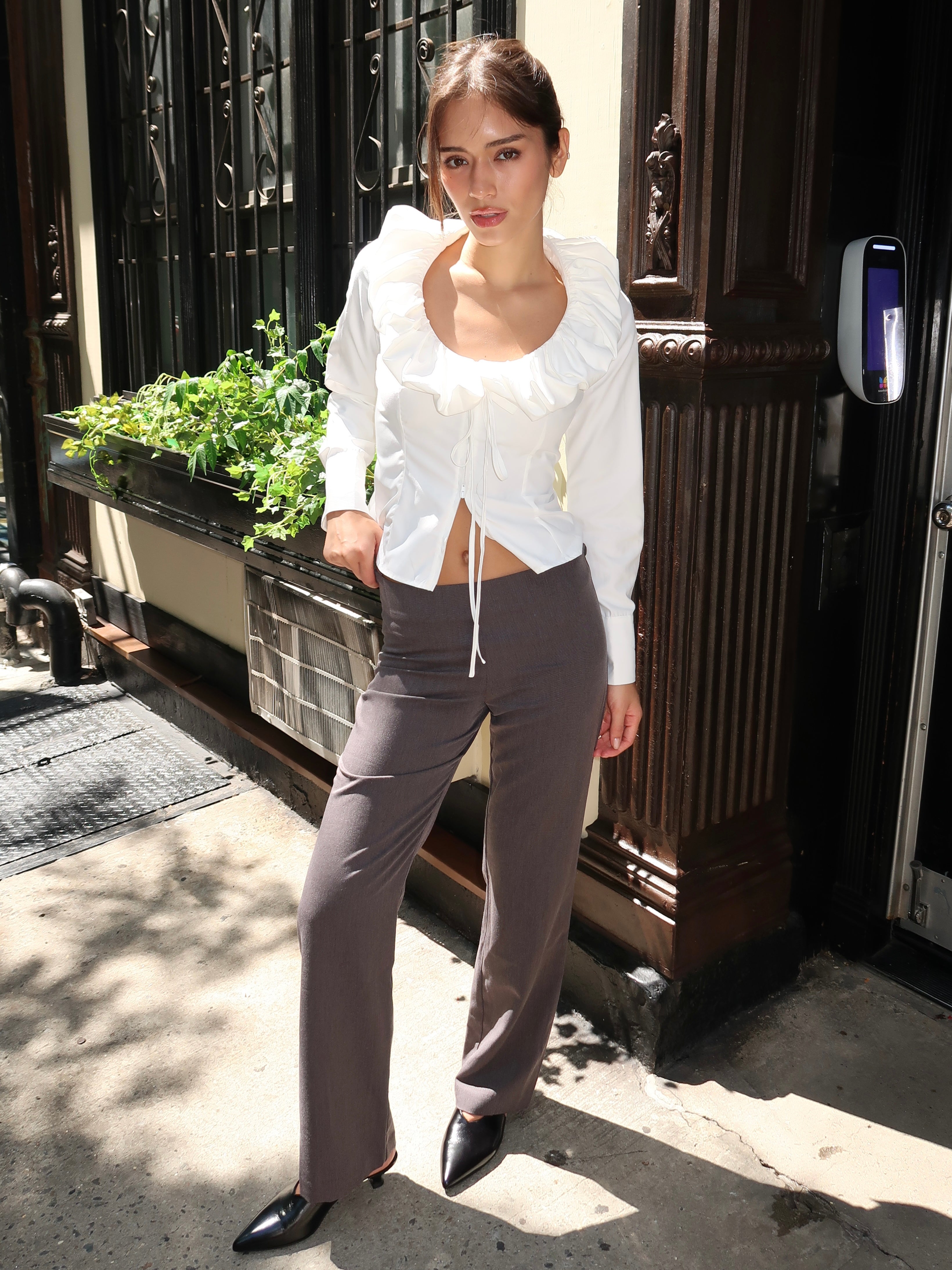 Say It Skirt Pants in Grey