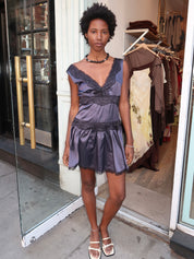 Amoura Slip Dress in Navy