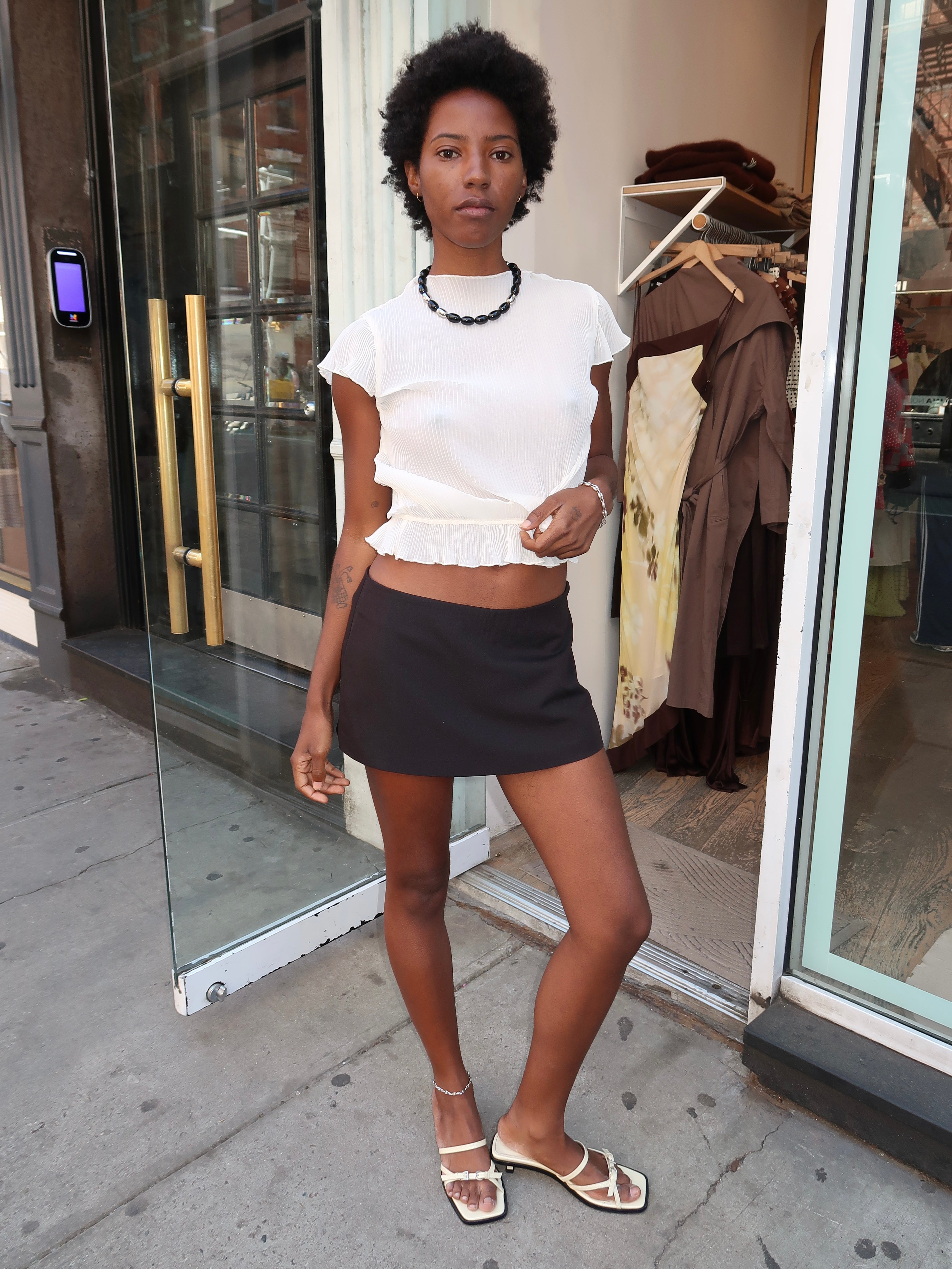 Calum Mini Skort in Black