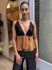 Venezuela Lace Top in Leopard
