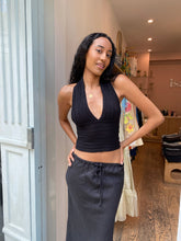 Load image into Gallery viewer, Maui Knit Halter Top in Black
