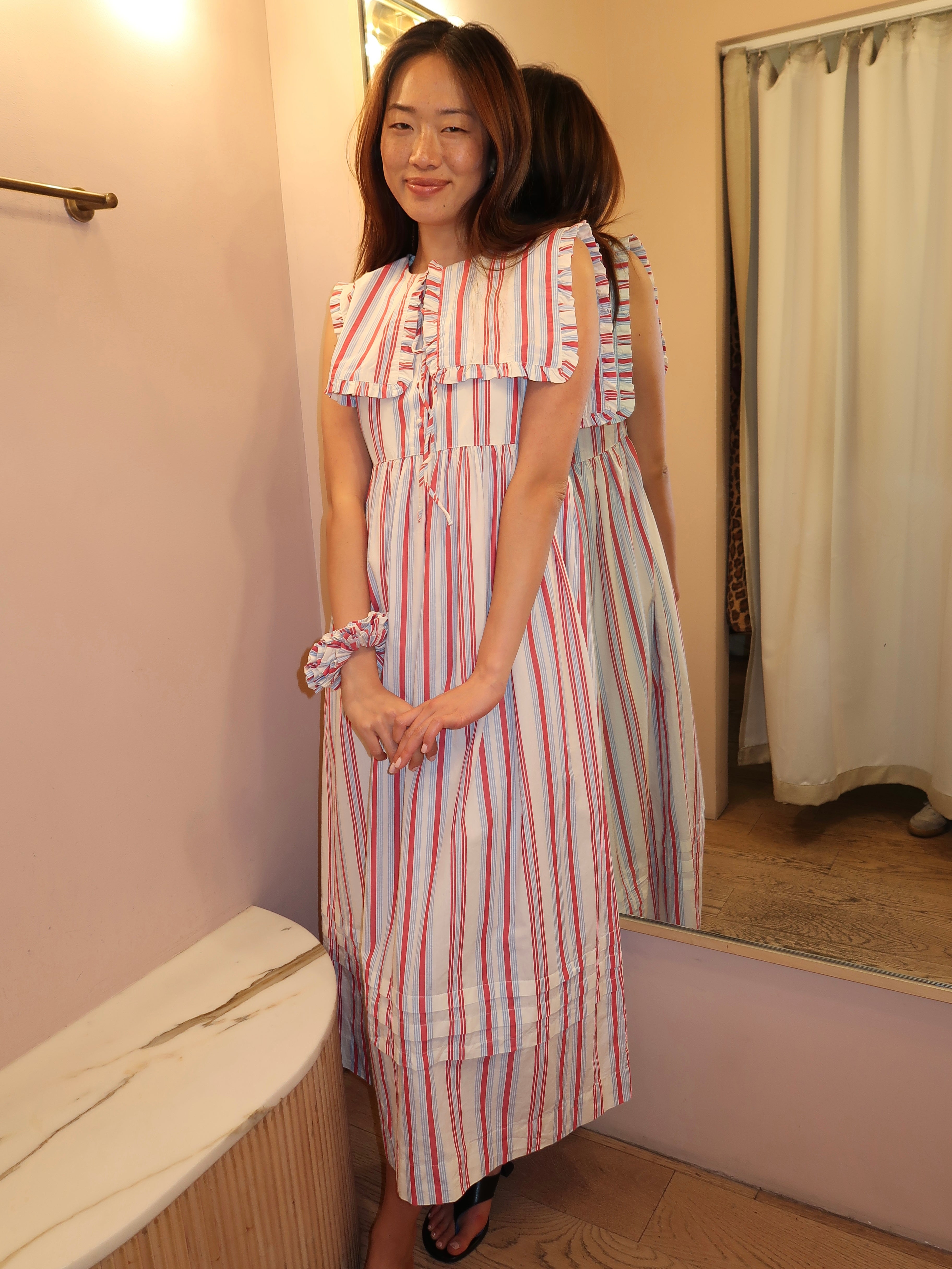 damson madder josephine collared midi dress Damson Madder Josephine Collared Midi Dress