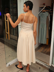 Windsor Midi Dress in Sand