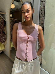 Chloe Knit Tank in Azalea