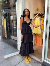 Load image into Gallery viewer, Monique Ruffle Maxi Dress in Black

