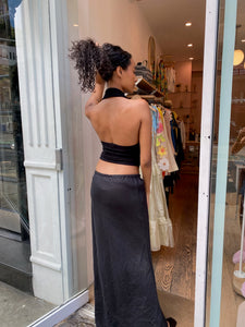 Maui Knit Halter Top in Black