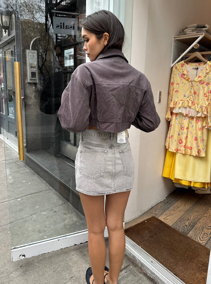 Rosie Mini Skirt in Quartz Grey