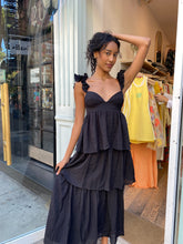 Load image into Gallery viewer, Monique Ruffle Maxi Dress in Black
