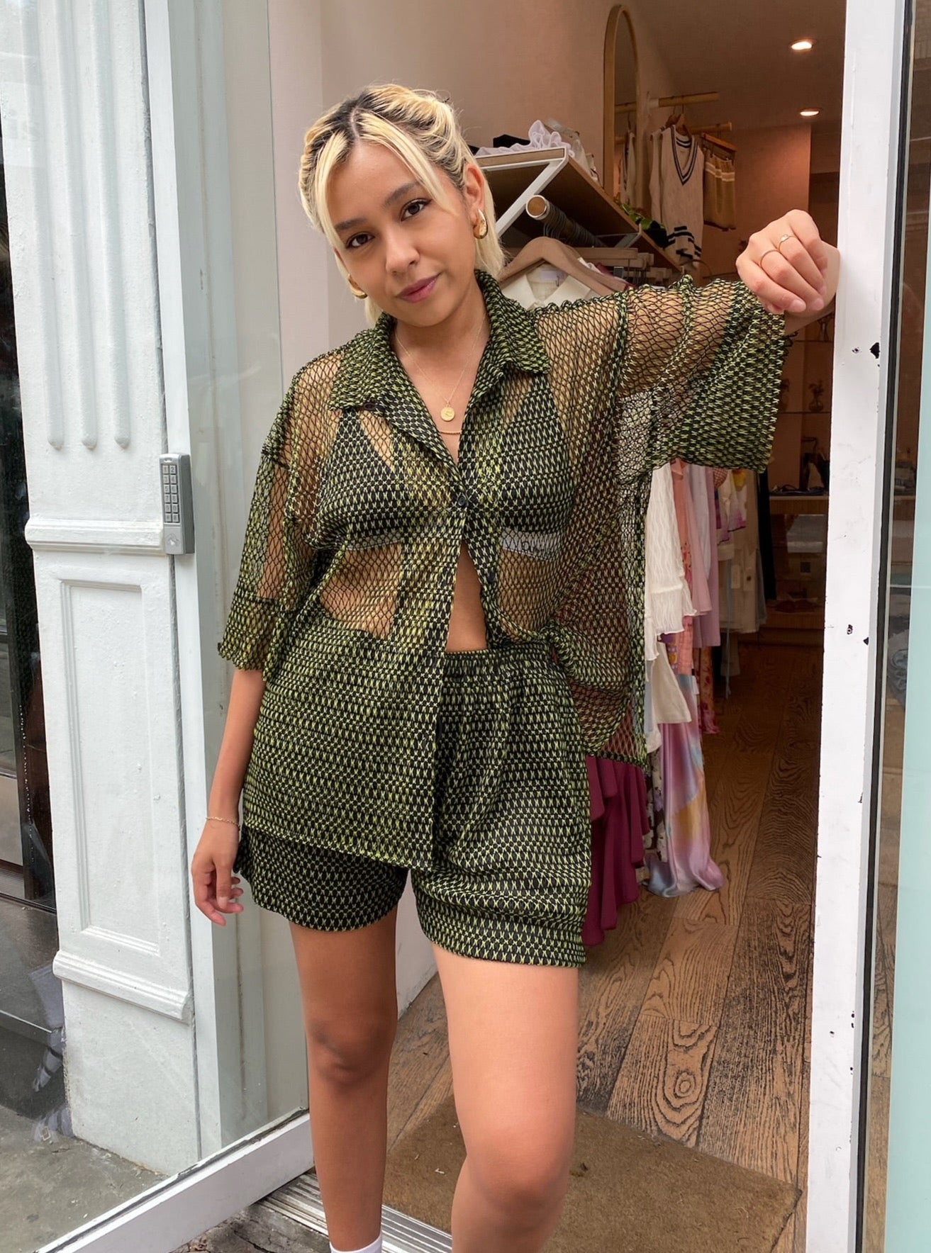 Bowen Shirt in Multi Mesh