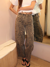 Cargo Jeans in Leopard