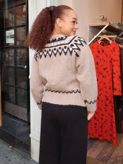 Alpaca Cabin Cardigan in Beige