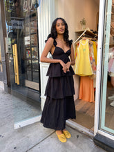 Load image into Gallery viewer, Monique Ruffle Maxi Dress in Black
