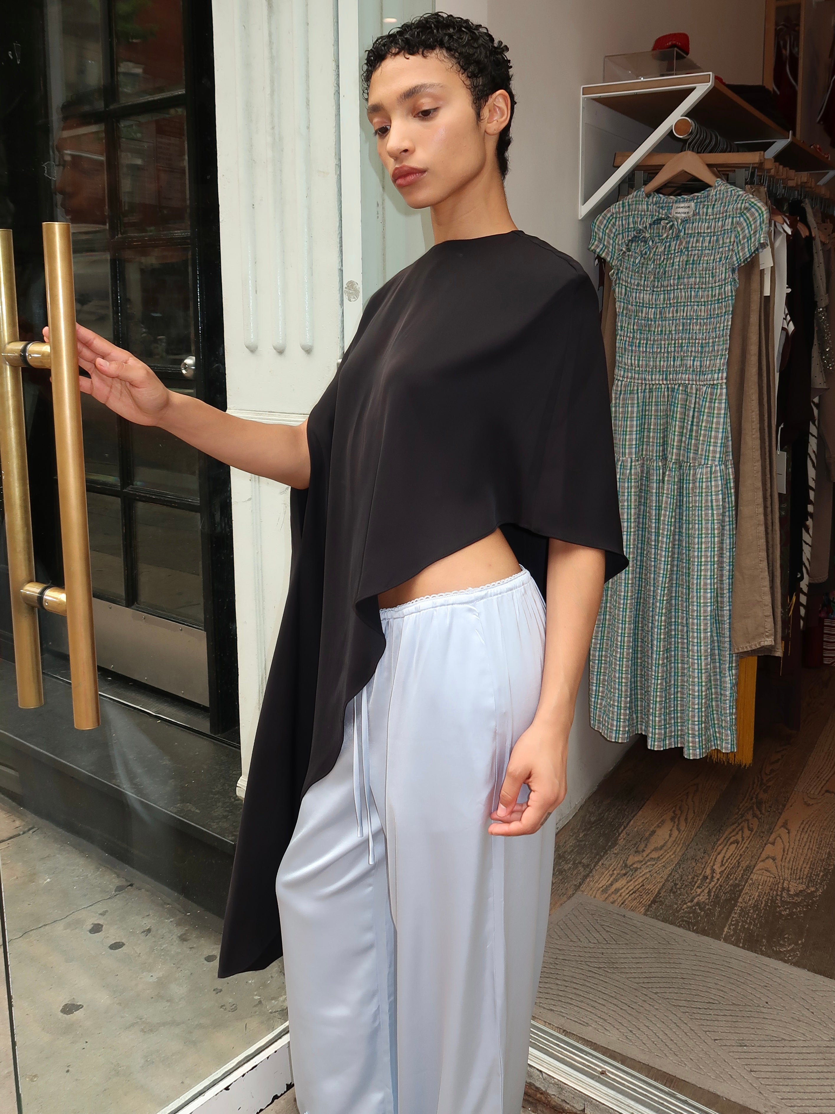 Allegra Asym Blouse in Black