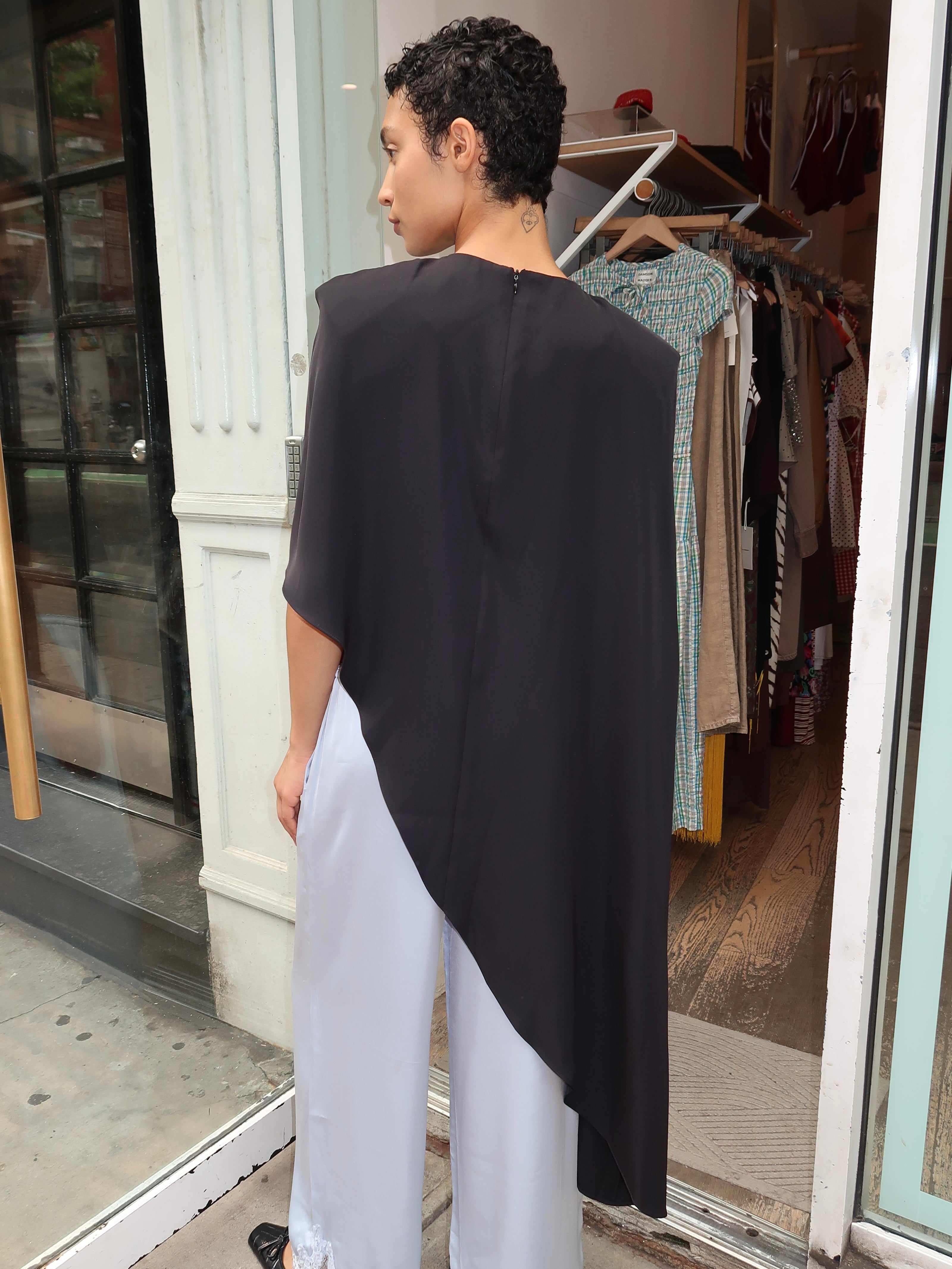 Allegra Asym Blouse in Black