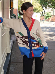Mallard Cardigan in Wheat