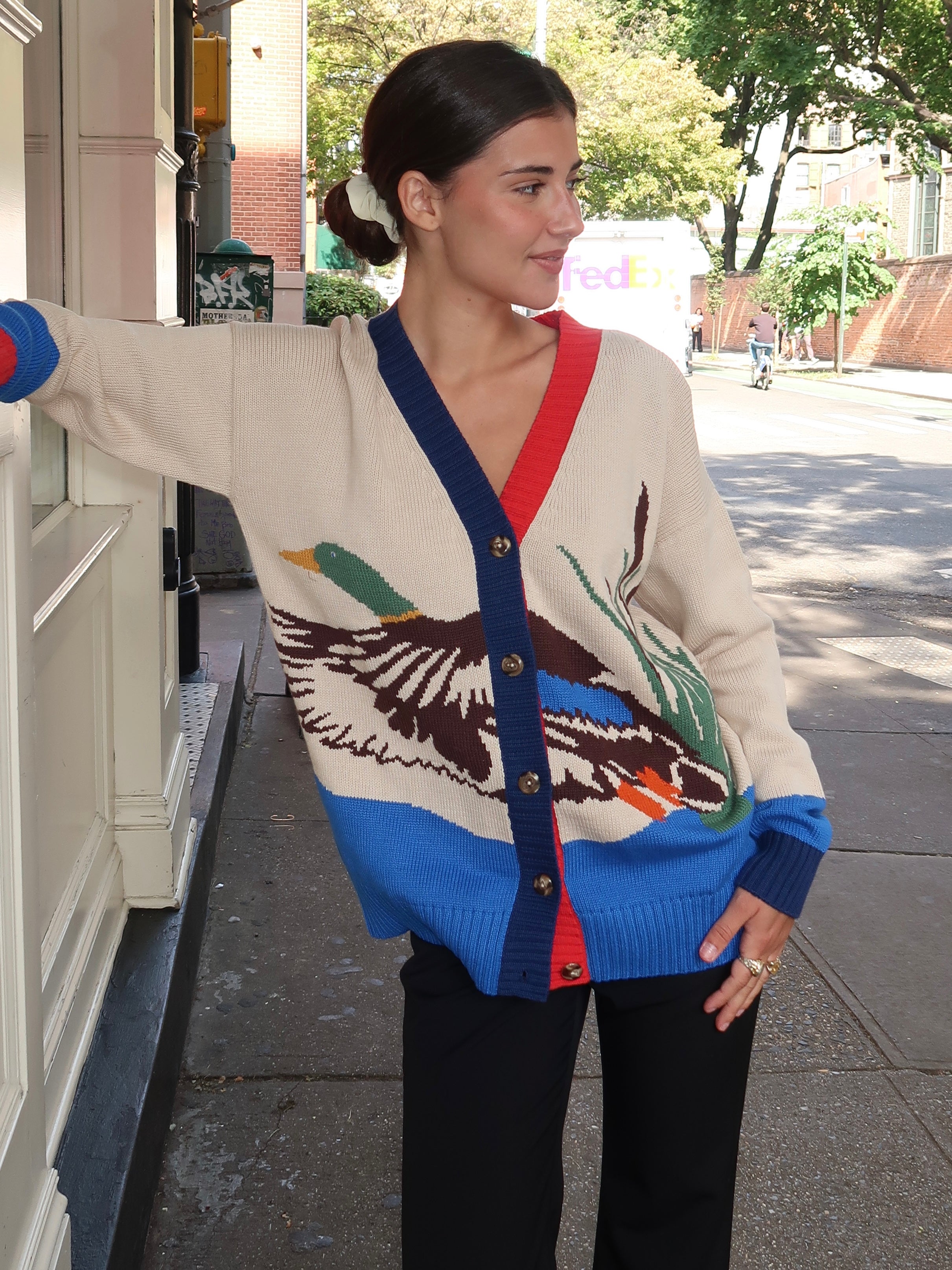 Mallard Cardigan in Wheat
