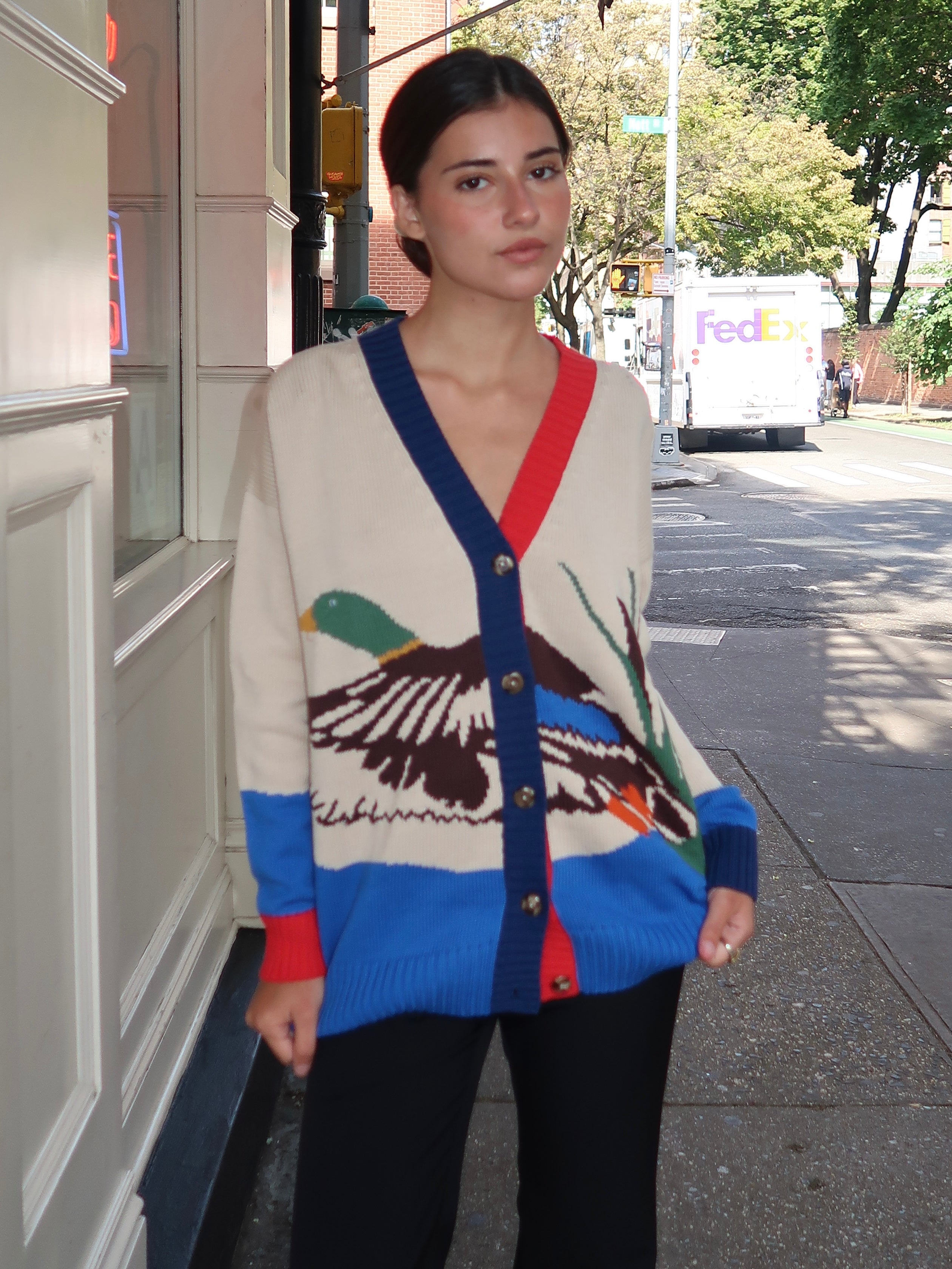 Mallard Cardigan in Wheat