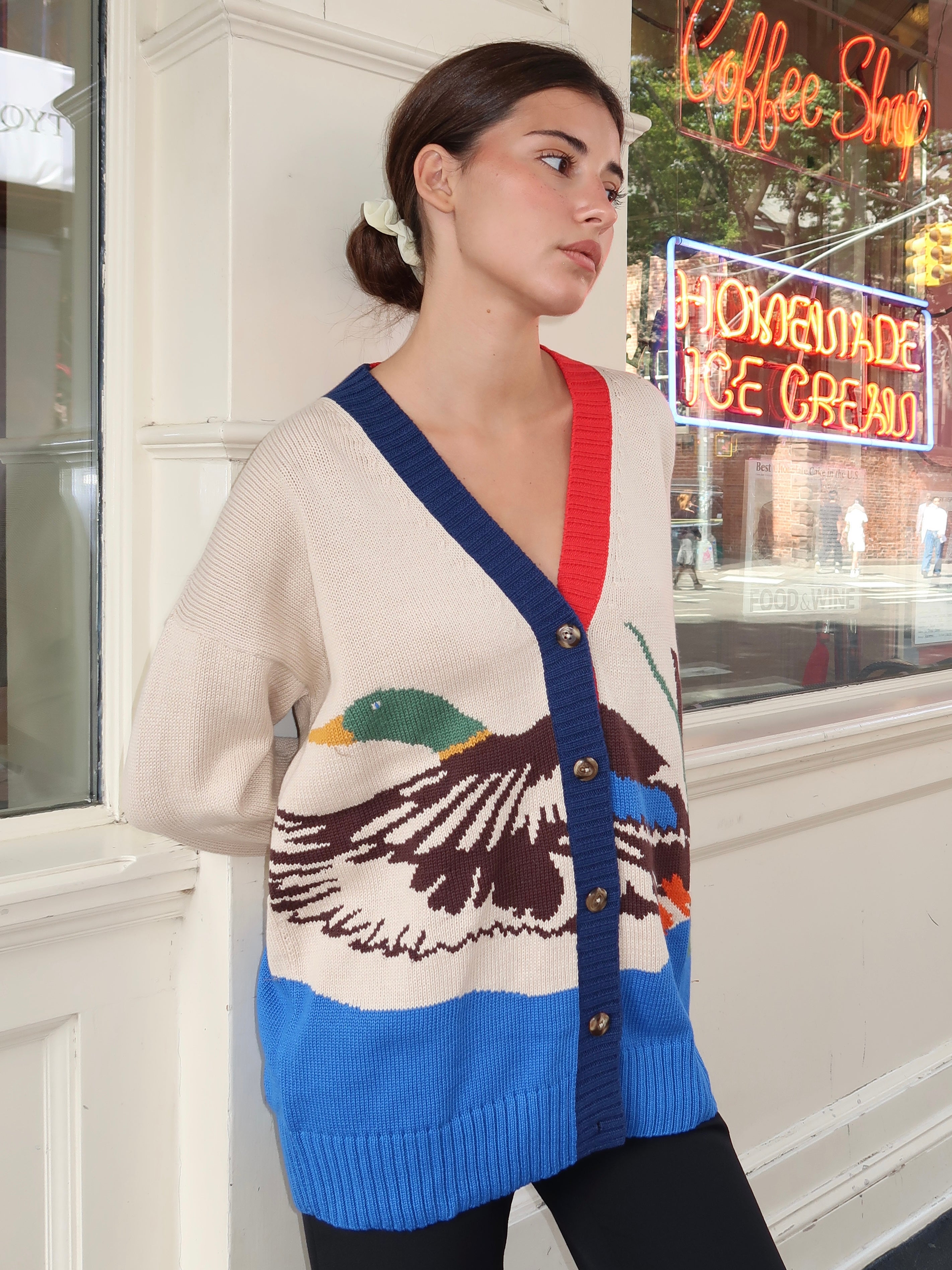 Mallard Cardigan in Wheat