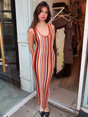 Kerry Knit Dress in Rust Multi