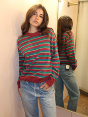 Striped Fitted Cotton Jumper in Multi