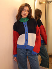 Color Block Cardigan in Multi